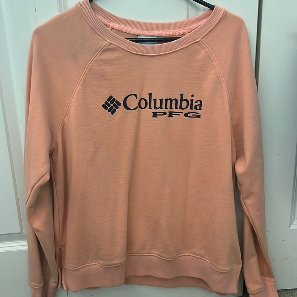 Columbia PFG coral/pink sweatshirt/crewneck